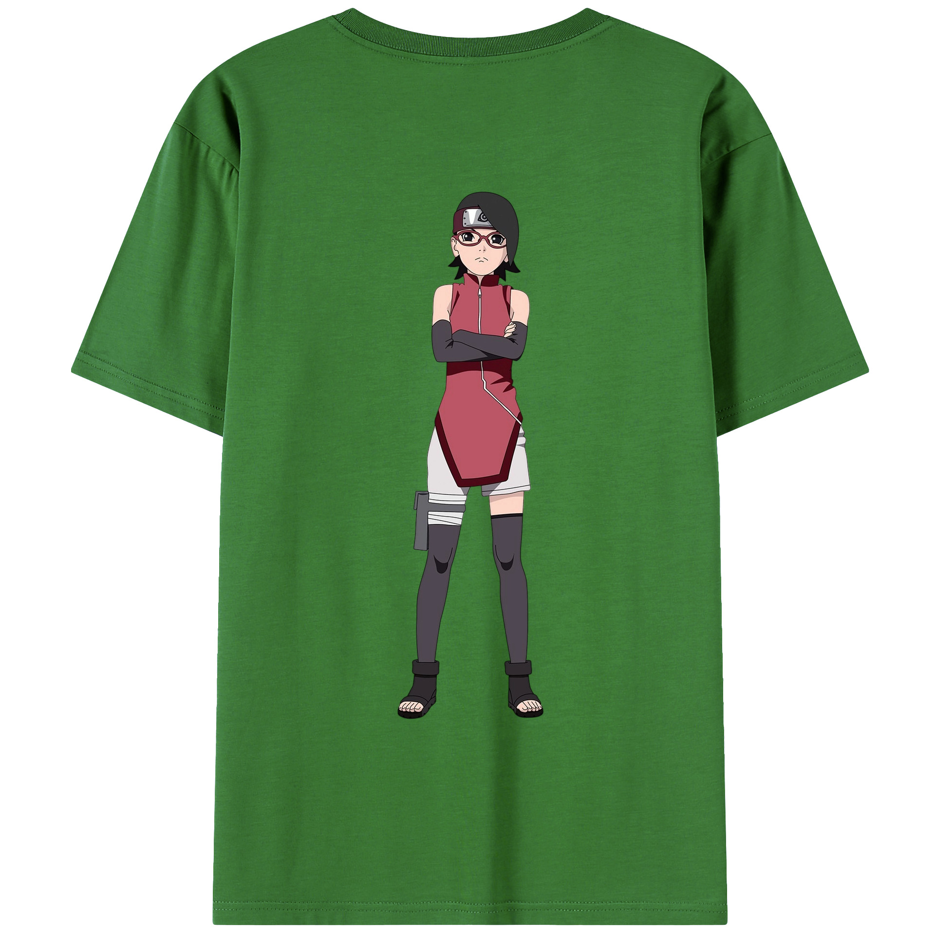 （画像用） NARUTO -ナルト- うちは サラダ Uchiha Sarada レディース半袖Tシャツ(バックプリント)